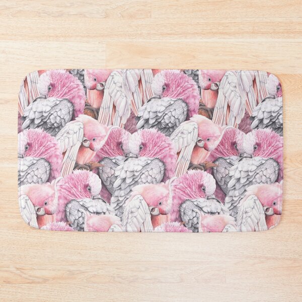 Item preview, Pink Cockatoo Chatter - Galah and Pink Cockatoo repeat pattern designed and sold by Nadya Neklioudova.