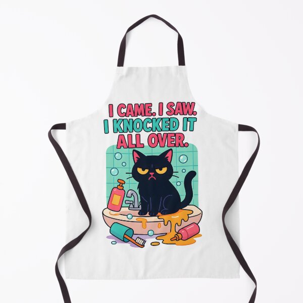 Item preview, Funny Black Cat Meme – “I Knocked It All Over” designed and sold by Uglyandcute.