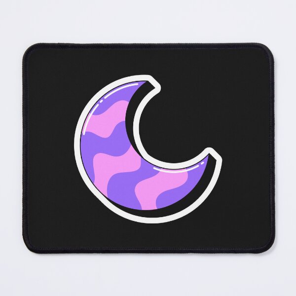 Item preview, Cartoon purple crescent with wavy pattern, pop art designed and sold by artskill2k17.