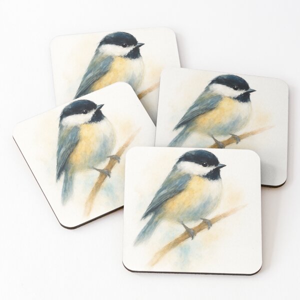 Item preview, Watercolor Black-Capped Chickadee - Bird Art designed and sold by ArtfulZuzu.