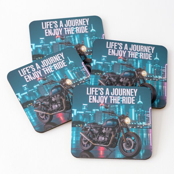Item preview, Life’s A Journey Enjoy the Ride Funny Motorcycle Biker Men T-Shirt designed and sold by RDRdesign.