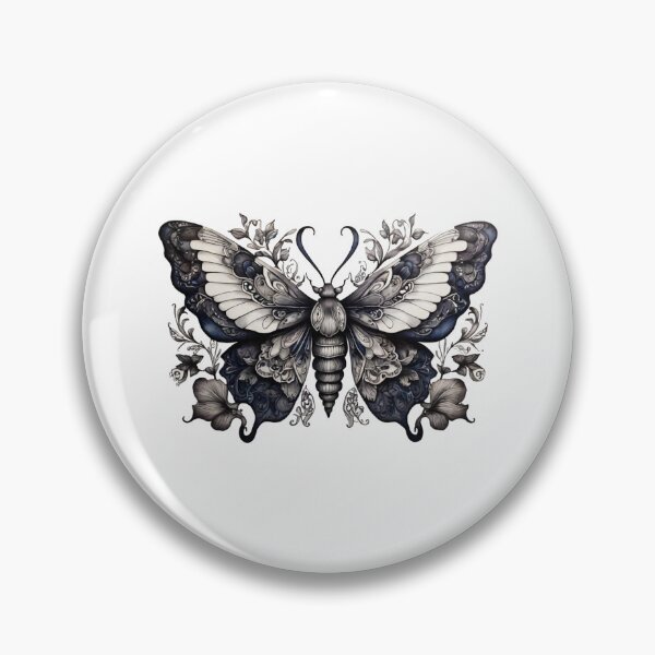 Item preview, a moth in grey blue designed and sold by Rose Design & Photos.