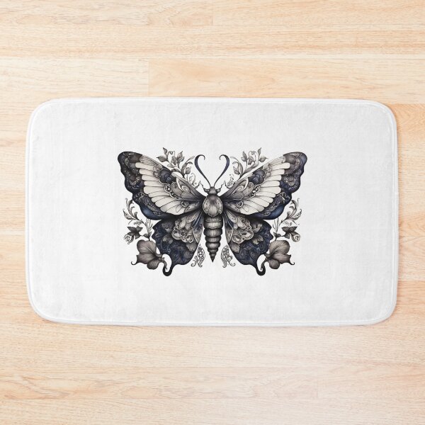 Item preview, a moth in grey blue designed and sold by Rose Design & Photos.