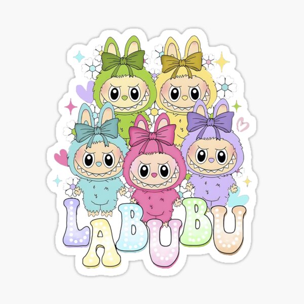 Item preview, Labubu Cute Cartoon Dolls Anime Chibi Style designed and sold by ScottBoRed.