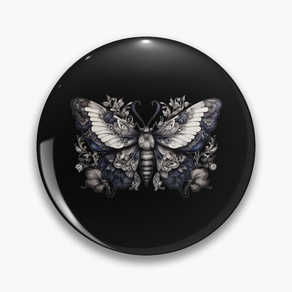 Item preview, a moth in grey blue designed and sold by Rose Design & Photos.