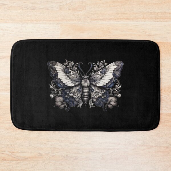 Item preview, a moth in grey blue designed and sold by Rose Design & Photos.