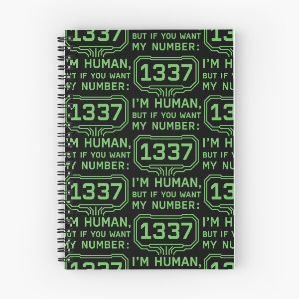 Item preview, Funny Geek T-Shirt – I'm Human, But My Number Is 1337 | Leet Code Gamer Shirt designed and sold by TeeTimeTreasure.