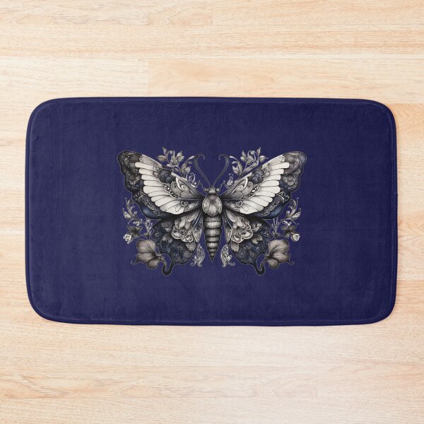 Item preview, a moth in grey blue designed and sold by Rose Design & Photos.