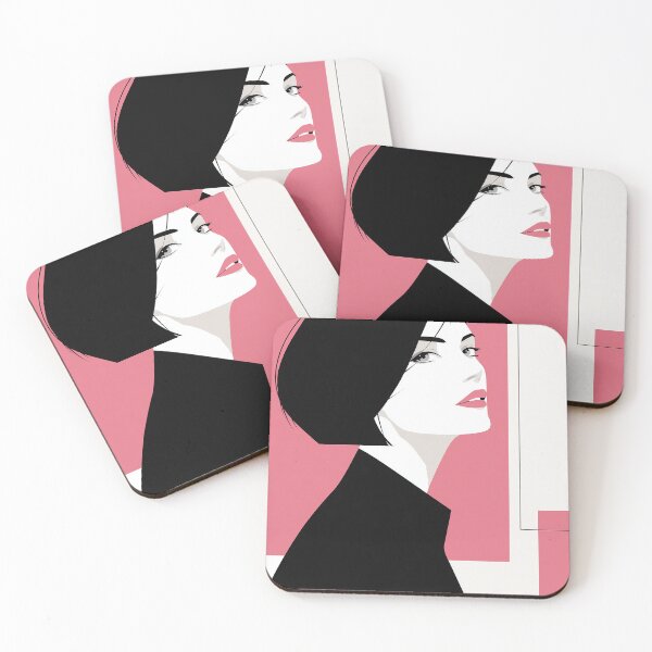 Item preview, Minimalist Portrait of a Glamourous Woman, 1980's Inspired designed and sold by Synthartik.