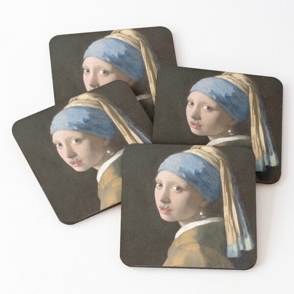 Item preview, Girl with a Pearl Earring AND Nose Ring designed and sold by IanBakerToons.
