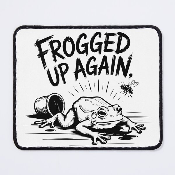 Item preview, Exhausted Black and White Frog Drawing designed and sold by hobbybox.