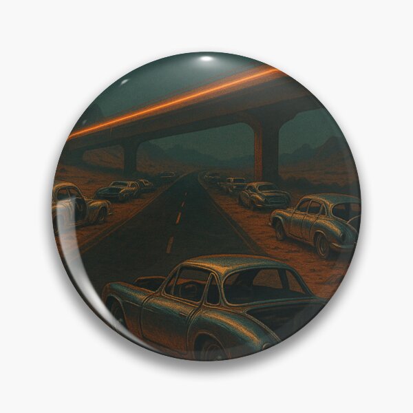 Item preview, Desert Highway Ruins – Chrome Cars of a Lost Future designed and sold by holaitssher.