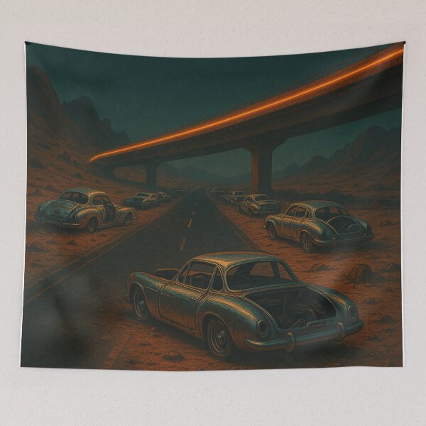 Item preview, Desert Highway Ruins – Chrome Cars of a Lost Future designed and sold by holaitssher.