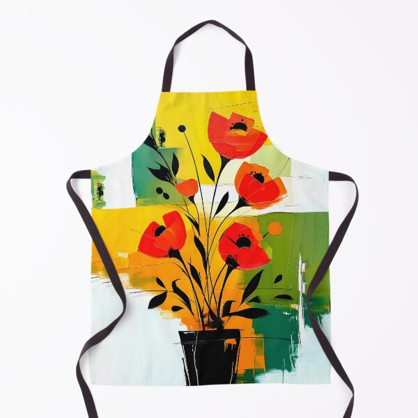 Item preview, Abstract Red Flowers in Black Vase designed and sold by paulrommer.