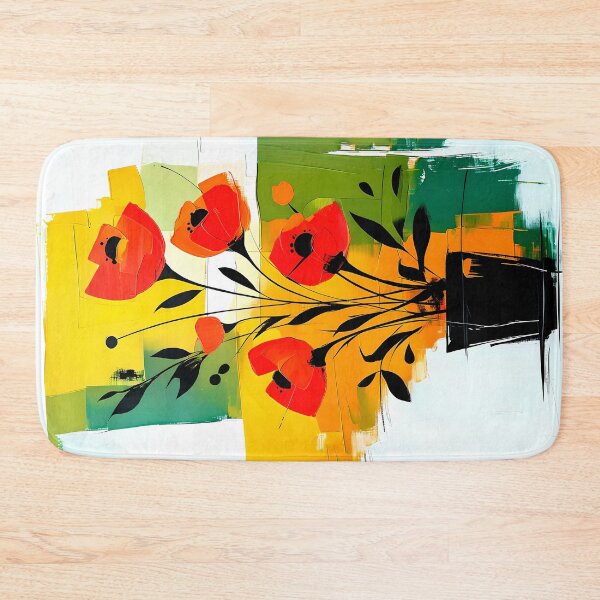 Item preview, Abstract Red Flowers in Black Vase designed and sold by paulrommer.