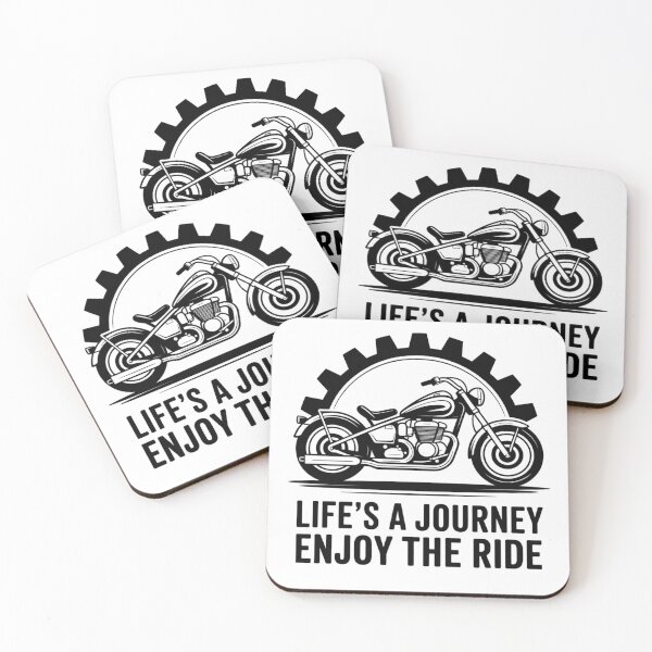 Item preview, Life’s A Journey Enjoy the Ride Funny Motorcycle Biker Men T-Shirt designed and sold by RDRdesign.