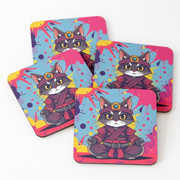 Artikelvorschau, Pop-Art-Samurai-Katze 2 entworfen und verkauft von LitRobot.