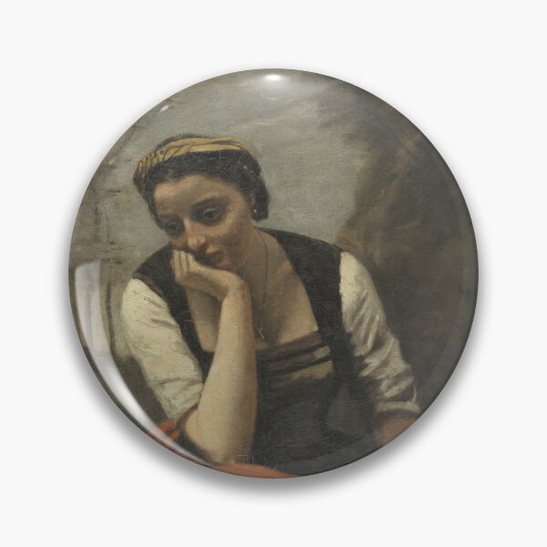 Item preview, Woman Meditating, after 1868. Copy after Jean Baptiste Camille Corot (French, 1796–1875) designed and sold by Vintage Designs +.