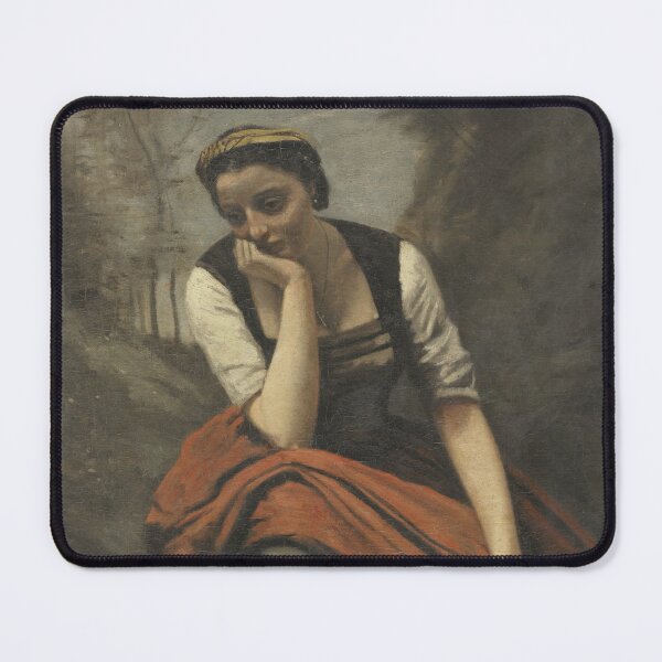 Item preview, Woman Meditating, after 1868. Copy after Jean Baptiste Camille Corot (French, 1796–1875) designed and sold by Vintage Designs +.