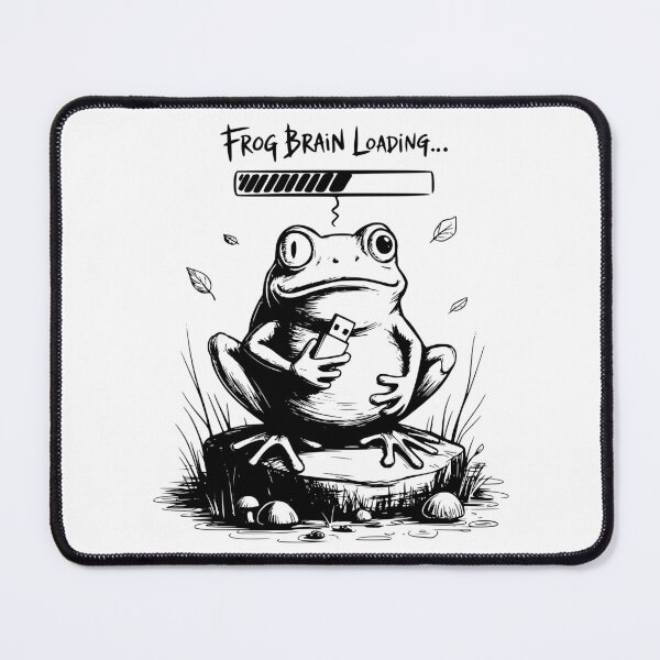 Item preview, Confused Frog Ink Sketch with Loading Bar designed and sold by hobbybox.