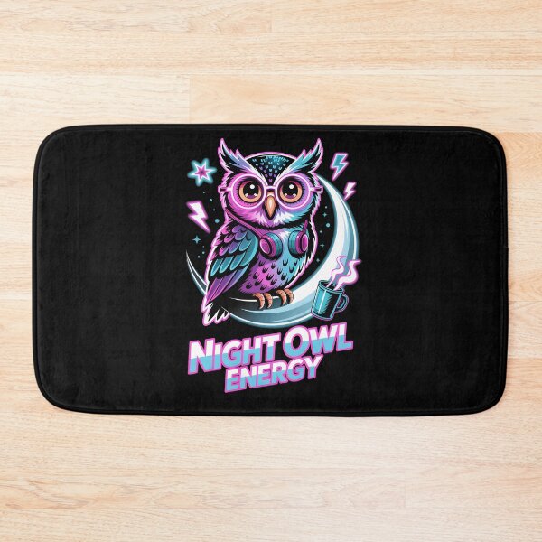 Item preview, Night Owl Energy – Neon Owl Design with Coffee and Vibes designed and sold by LaLi-Designs.