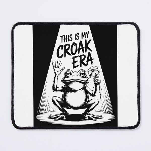 Item preview, Dramatic Frog Ink Sketch with Croak Text designed and sold by hobbybox.
