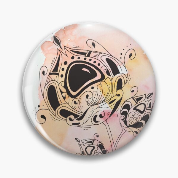 Item preview, Large flower - orange watercolor background designed and sold by GribouillStreet.