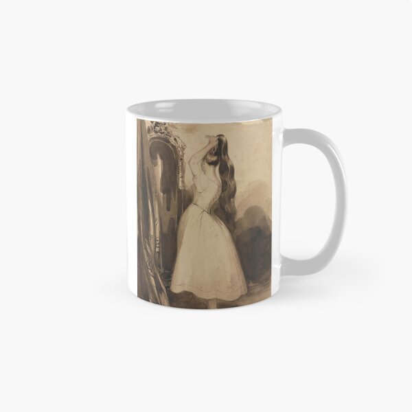 Artikelvorschau, Junge Frau kämmt ihr Haar, 1800, vor 1857. Achille Devéria (Französisch, 1800–1857) entworfen und verkauft von Vintage Designs +.