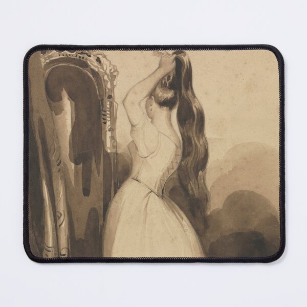 Item preview, Young Woman Combing Her Hair, 1800s, before 1857. Achille Devéria (French, 1800–1857) designed and sold by Vintage Designs +.