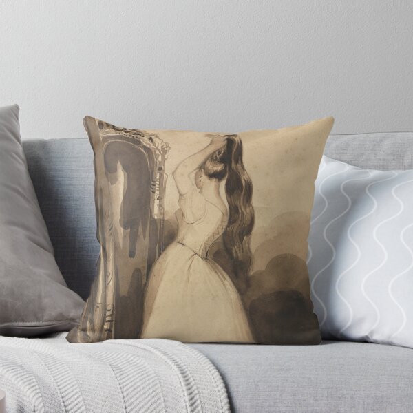 Item preview, Young Woman Combing Her Hair, 1800s, before 1857. Achille Devéria (French, 1800–1857) designed and sold by Vintage Designs +.
