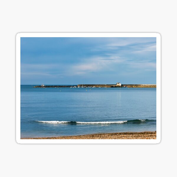 Item preview, A Summer Morning View Towards the Harbour at Lyme Regis designed and sold by Dorset Girl.