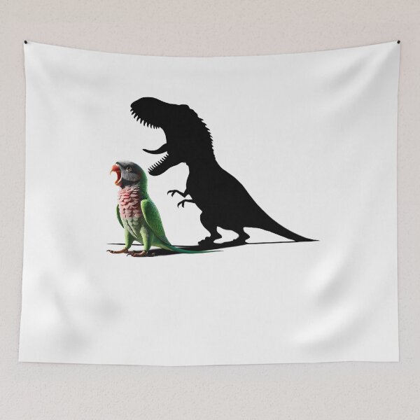 Item preview, Funny Screaming Red-breasted Parakeet Parrot Dinosaur Lover Meme designed and sold by Kimberley King Art  King Art.