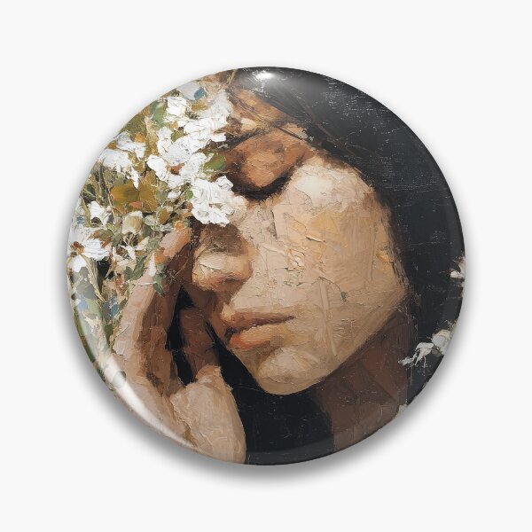 Item preview, Portrait of a woman with flowers designed and sold by Synthartik.