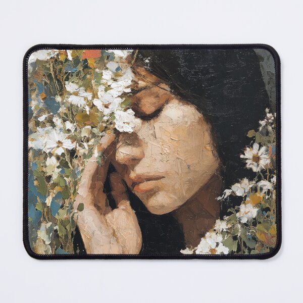 Item preview, Portrait of a woman with flowers designed and sold by Synthartik.