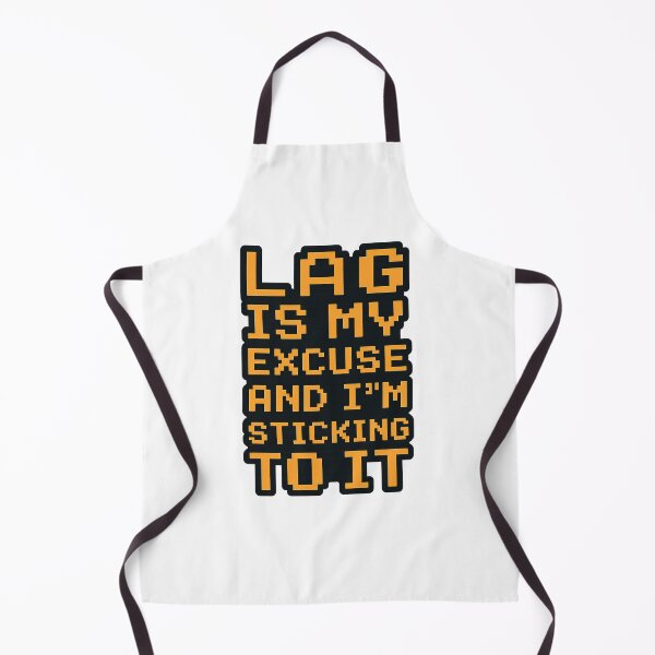 Item preview, Funny Gamer Quote – “Lag Is My Excuse” Pixel Art Design designed and sold by Domci.