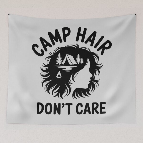 Item preview, Camp Hair Don't Care - v.3 - black designed and sold by QuirkySpark.