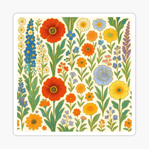 Aperçu de l'œuvre Fleurs de Gustav Klimt créée et vendue par maniacfitness.