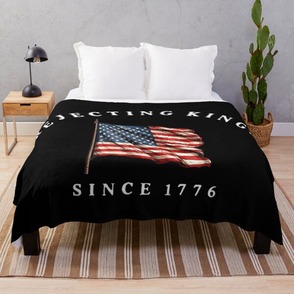 Item preview, Rejecting Kings Since 1776 American Flag Patriotic Freedom 4th of July T-Shirt designed and sold by CrinoSwice.