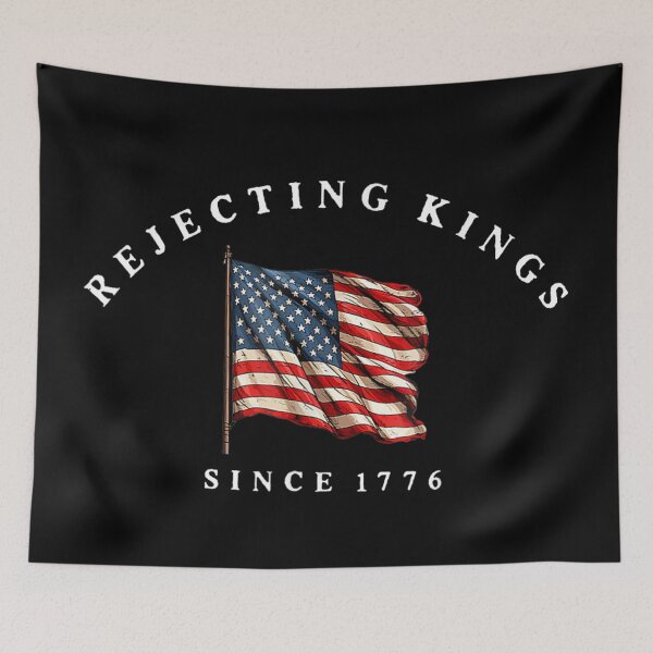 Item preview, Rejecting Kings Since 1776 American Flag Patriotic Freedom 4th of July T-Shirt designed and sold by CrinoSwice.