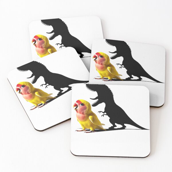 Item preview, Funny Screaming Rosy Faced Yellow Lovebird Parrot Dinosaur Lover Meme designed and sold by Kimberley King Art  King Art.
