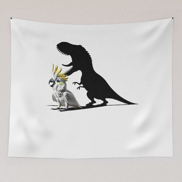Item preview, Funny Screaming Sulphur-crested Cockatoo Parrot Dinosaur Lover Meme designed and sold by Kimberley King Art  King Art.