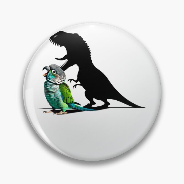 Item preview, Funny Screaming Turquoise Green Cheeked Conure Parrot Dinosaur Lover Meme designed and sold by Kimberley King Art  King Art.