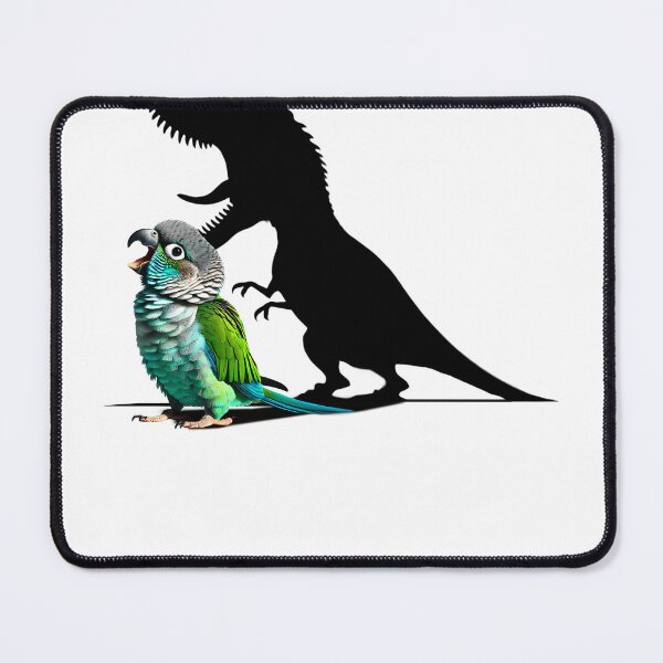 Item preview, Funny Screaming Turquoise Green Cheeked Conure Parrot Dinosaur Lover Meme designed and sold by Kimberley King Art  King Art.
