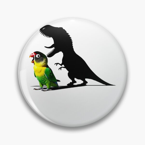 Item preview, Funny Screaming Yellow-collared Lovebird Parrot Dinosaur Lover Meme designed and sold by Kimberley King Art  King Art.