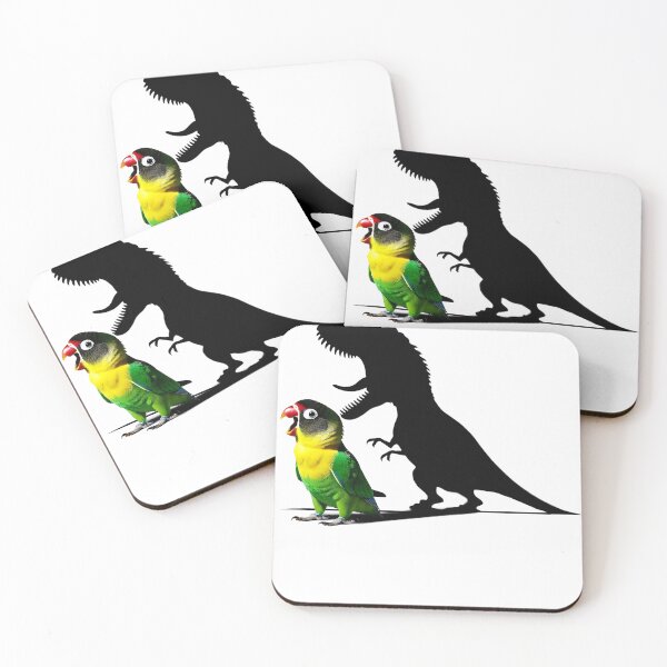 Item preview, Funny Screaming Yellow-collared Lovebird Parrot Dinosaur Lover Meme designed and sold by Kimberley King Art  King Art.