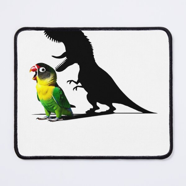 Item preview, Funny Screaming Yellow-collared Lovebird Parrot Dinosaur Lover Meme designed and sold by Kimberley King Art King Art.