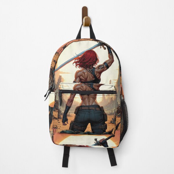 Item preview, The robot slayer The Wasteland Wanderer post apocalyptic fallout apocalypse woman designed and sold by Vintage Designs +.