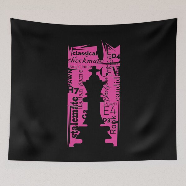 Item preview, Chess logo newspaper pink - Chess king for players and clubs designed and sold by AndreMi.