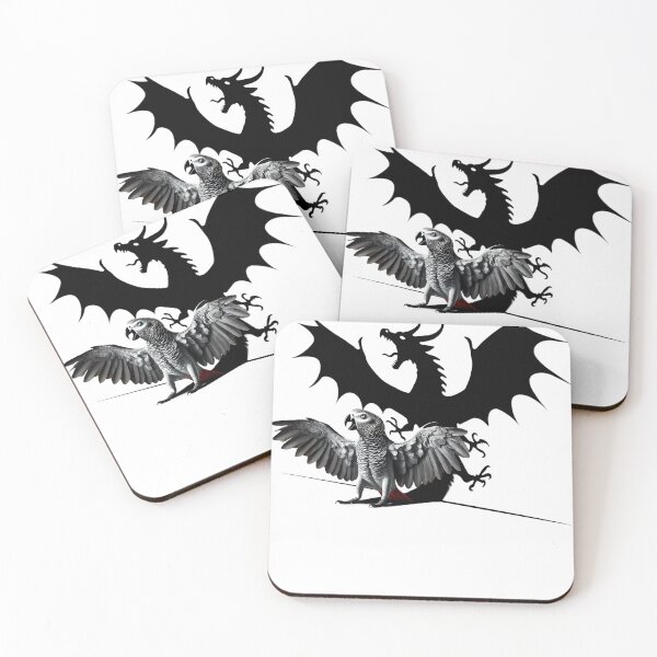 Item preview, Funny Screaming African Grey Parrot Dragon Lover Meme designed and sold by Kimberley King Art  King Art.