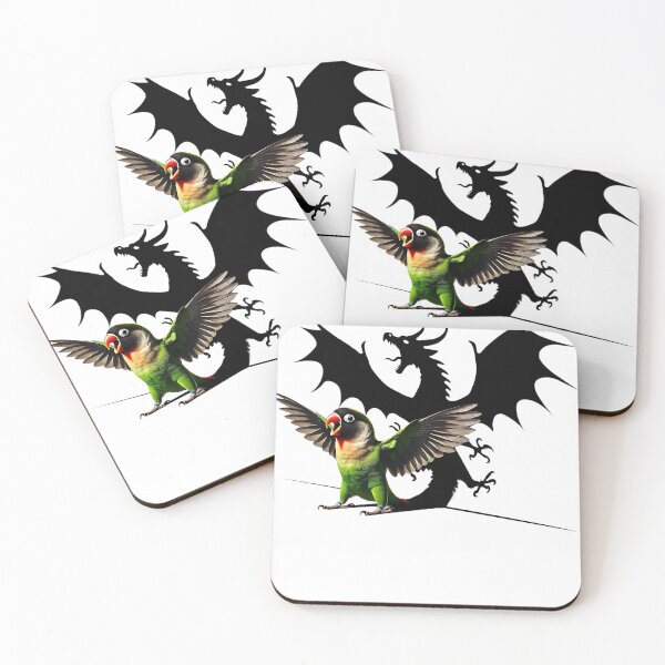 Item preview, Funny Screaming Black-cheeked Lovebird Parrot Dragon Lover Meme designed and sold by Kimberley King Art  King Art.
